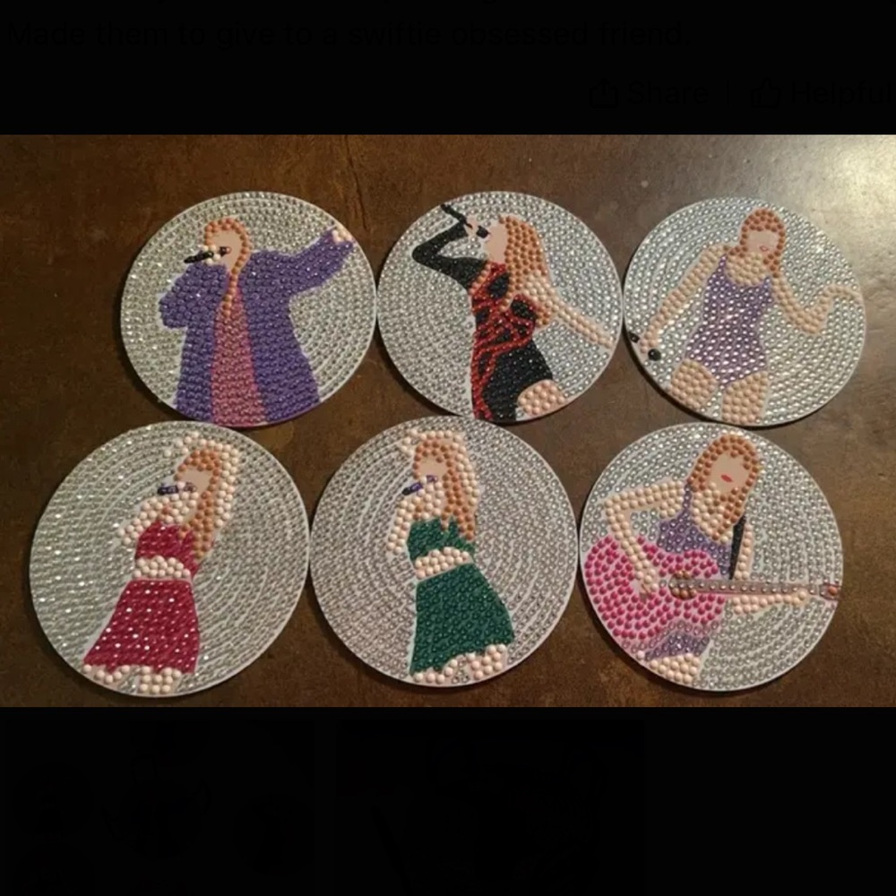 Swiftie Craft Kit Diamond Painting Coasters Eras Tour Theme Outfits Taylor Swift